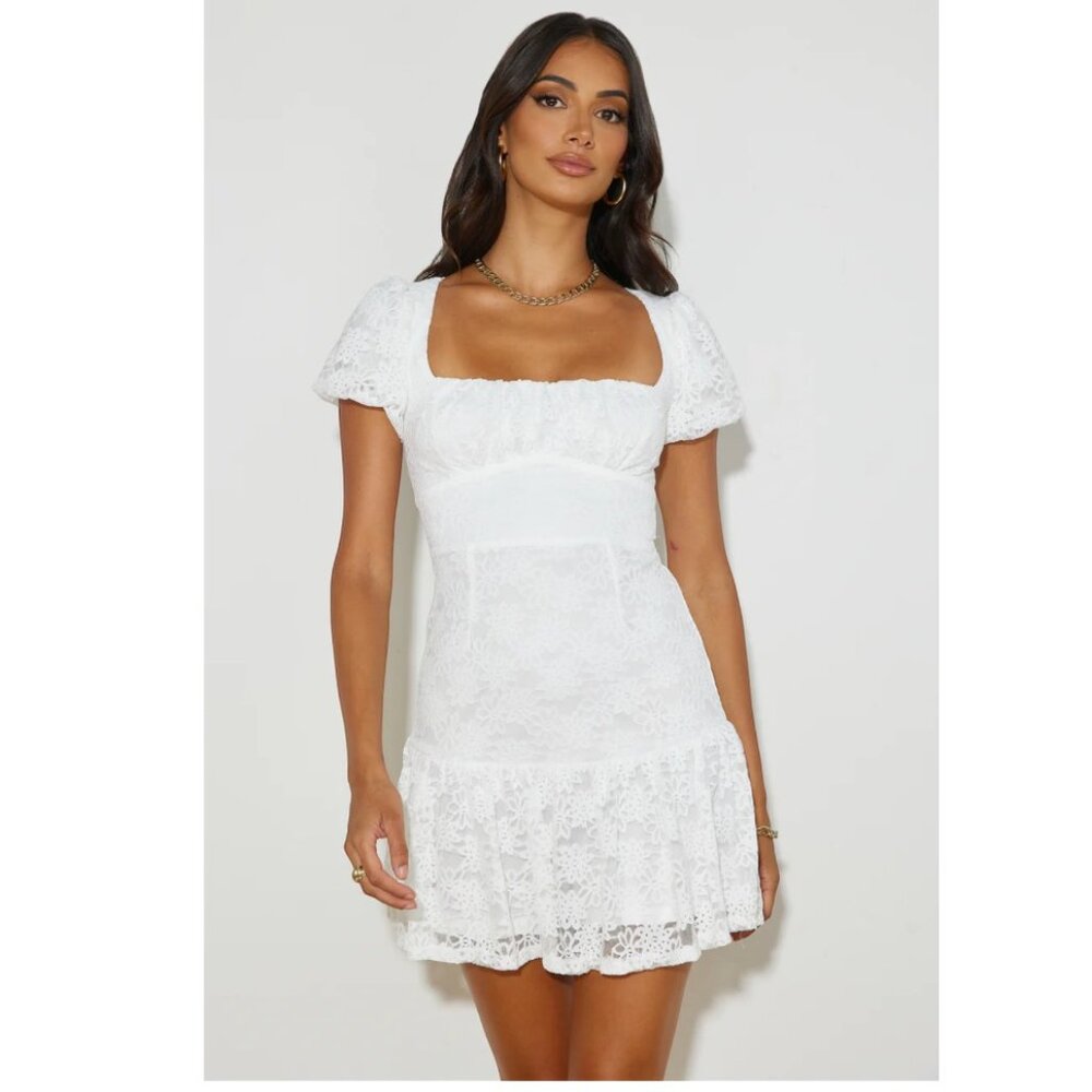 Hello Molly Little Moment Mini Dress White - Size M